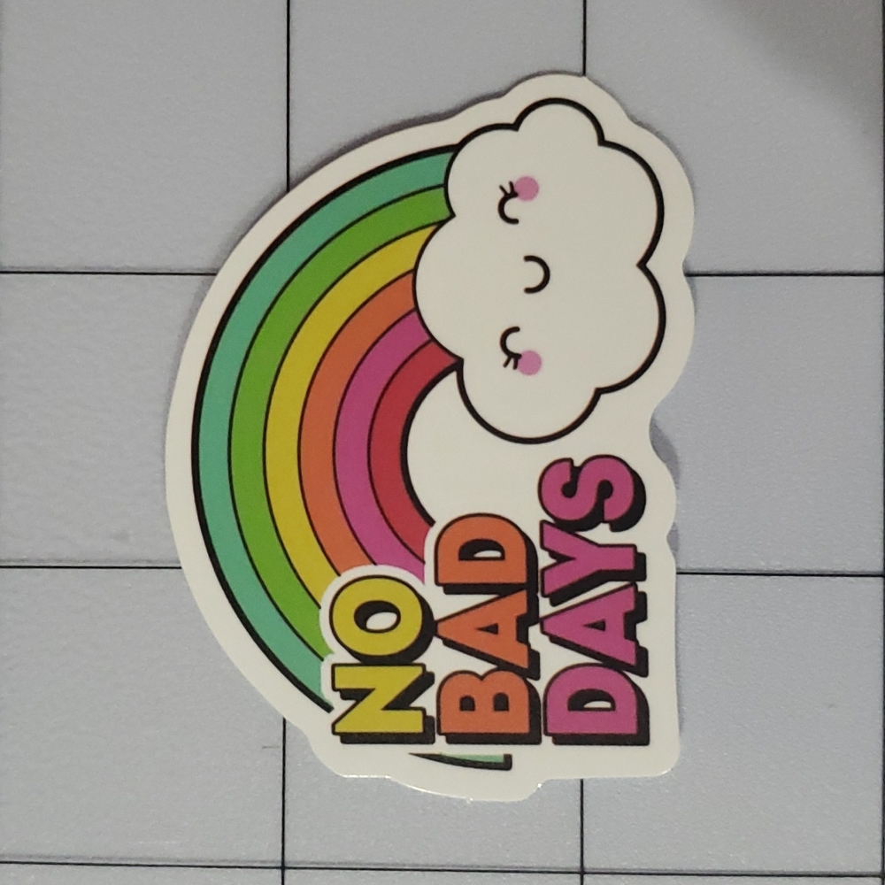 NO BAD DAYS Rainbow Sticker